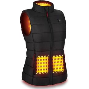 AGUG Heated Vest for Men/Women, Electric Heated Jacket Body Warmer Electric Heating Vest 3 Heating Levels,Battery Excluded