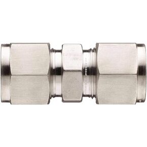 Beduan 304 Stainless Steel Air Compression Tube Fitting, 12mm Tube OD x 12mm Tube OD, Equal Straight Connect for Tubing Pipe Line (Pack of 2)