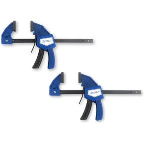 Taytools Quick Adjust Bar Clamp/Spreader, One-Handed Trigger Advancement/Release, 125 Pounds Force Generated, Hardened Steel I Beams for Woodworking, Carpentry and DIY Applications (2, 24 inch)