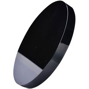 HOMSFOU Black Obsidian Scrying Mirror Round Natural Crystal Polished Worry Stones Palm Pocket Energy Stone for Protection Positive Energy Chakra Home Decor