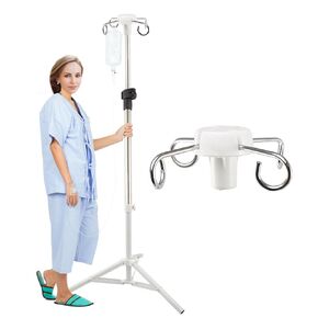IV Poles,46-86 Inch IV Stand Floor with 4 IV Bag Holder Stand Portable Telescopic Stabilizing Tripod Stainless Steels Pipe Extension Pole Lightweight Strudy and Durable (46-86INCH)