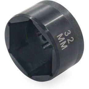 Fork Topcap Socket, 32mm 3/8 Drive Flat Socket for Fox 36/38/40 Series Mountain Bike Fork Topcap Nuts,Black