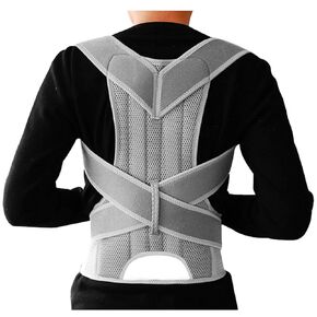 Posture Corrector for Women and Men, Adjustable Back Straightener Posture Corrector,Upper Lower Back Brace Support Belt for Men Women Body Neck Shoulder Trainer (XXXXL, Black)