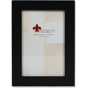 Lawrence Frames 34382 Black Wood Classic 8x12 Picture Frame