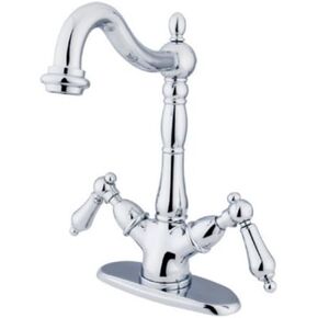 Kingston Brass KS1496AL Heritage Vessel Faucet, Polished Nickel