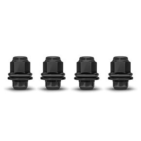 White Knight M12x1.25 Lug Nuts for Select Nissan and Infiniti, Factory Style Black Chrome Med Mag with Washer - 5306BK-20AM (20 Pack)