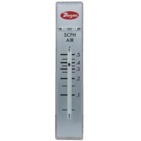 Dwyer® Rate-Master® Flowmeter, RMA-4-SSV, 4% Acc, 5-5 SCFH air, SS Valve, PC Body
