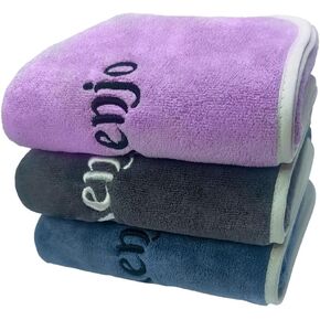 Soft Outdoors Workout Towels. 3/Pack Durable Microfiber Sweat Absorbing Gym Towel. Great for Fitness, Yoga and Even Around The House. Blue/Light Purple/Gray