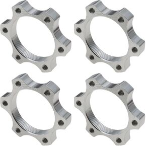 4 PCS Bike Freewheel Threaded Hubs Aluminium Alloy Freewheel Threaded Hubs Adaptor 6 Bolt Flange Adapter (44mm/1.73Inch)