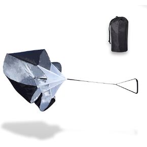 Running Parachute - 56" Resistance Parachute for Running Speed, Acceleration, and Fitness Training - Workout at Home, Gym, or Track for Men, Women, and Kids - Complete with Carrying Bag
