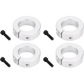 4Pcs Split Shaft Fixing Collar 1in Bore Diameter, Aluminum Alloy Screw Clamping Shaft Collar Kit, Fully Grip, Wide Application for Gear Box Assemblies