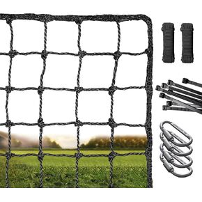 Baseball Softball Backstop Nets, Heavy Duty Sports Netting with Hanging Kit, Sports Net Barrier for Backyard, Baseball Hitting Barrier Net, Sport Impact Net for Baseball Basketball