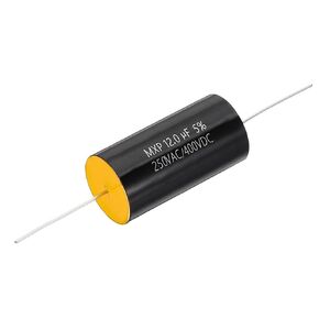 PATIKIL 15uF 250AC/400DC V Frequency Divider Capacitor, 1 Pcs Axial Audio Speaker Crossover Step-Less Film Capacitor MKP Capacitor for Audio Equipment Appliances, Yellow