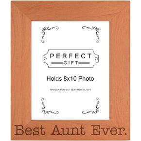 ThisWear Gift for Uncle Best Uncle Ever Fathers Day Natural Wood Engraved 4x6 Portrait Picture Frame Wood