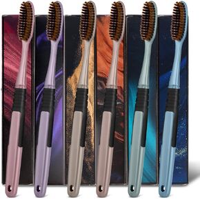 Hljia 5 Pack 2023 New Crystal Toothbrushes Soft Bristle Wide Head Customized Bling Sparkle Ripple Anti Slip Brush Individually Wrapped Toothbrush