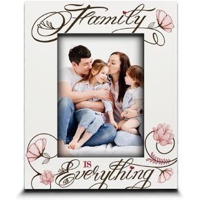 BELLA BUSTA-Family Is Everything Picture frame-Present for Mom, Dad, Grandma,Grandpa, Grandparents-UV Print (5x7 HORIZONTAL)