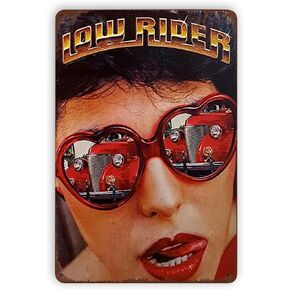 Lowrider Parking Only Metal Signs Vintage Wall Decor for Home Homies Bar Room Man Cave Garage Retro Tin Plaque 12"x8" Inch