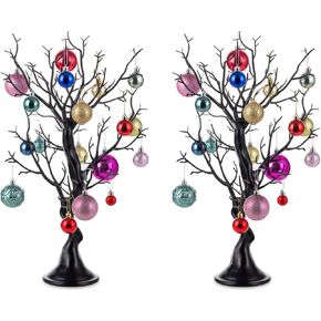 Nuptio Black Artificial Easter Tree - 22.8in Tall Christmas Ornament Display Manzanita Fake Trees Decorative Faux Twig Branches Indoor for Wedding Table Centerpieces Halloween Birthday Party Decor