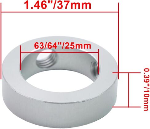 أطواق العمود من سبائك الألومنيوم 63/64 بوصة/25 مم، أطواق العمود الصلب الصلبة للآلات والاستخدام الصناعي - 4 قطع in Kuwait