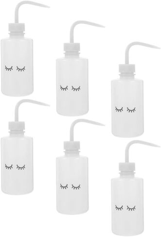 Baluue 6pcs Tattoo Wash Bottle, 250ml Plastic Squeeze Bottle Safety Lab Squeeze Bottle, Water Bottle with Narrow Mouth for Eyelash Extensions, Rinse Bottle Watering Tools in Saudi Arabia