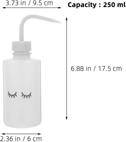 Baluue 6pcs Tattoo Wash Bottle, 250ml Plastic Squeeze Bottle Safety Lab Squeeze Bottle, Water Bottle with Narrow Mouth for Eyelash Extensions, Rinse Bottle Watering Tools in Saudi Arabia