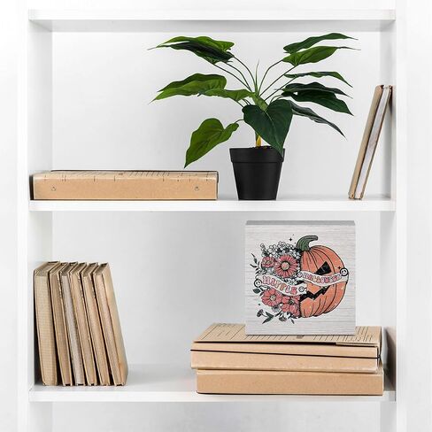 Fall Decor Halloween Decorations Home Farmhouse Decor, Halloween Decor Horror Decor Wooden Box Sign Living Room Kitchen Decor Desk Cubicle Table Bookcase Decor Accessories, Fall Decorations for Home in Kuwait