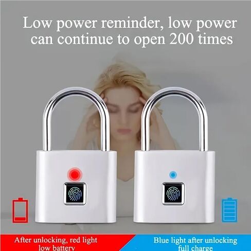 قفل بصمة الإصبع، قفل دخول بدون مفتاح، قفل ذكي عالي التحمل مقاوم للماء مناسب لصالة الألعاب الرياضية والخزانة والبوابات والسياج والتخزين in Saudi Arabia