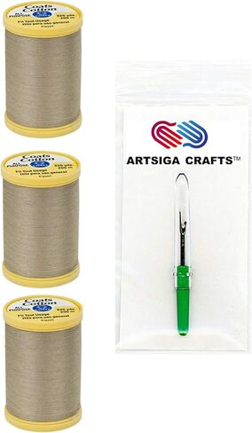 Coats & Clark Sewing Thread General Purpose Pure Egyptian Cotton Thread 225 Yards (3-Pack) White Bundle with 1 Artsiga Crafts Seam Ripper S970-0100-3P in Saudi Arabia