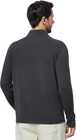 Men's Quarter Zip Pullover Fleece Lined Long Sleeve Golf Sweatshirt 1/4 Half Zip Athletic Workout Shirts in Saudi Arabia