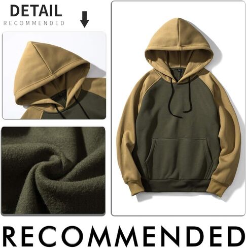 LBL Leading the Better Life Men's Solid Pullover Hoodies Sports Soft Blend Fleece Hooded Sweatshirts with Kangaroo Pocket in Kuwait