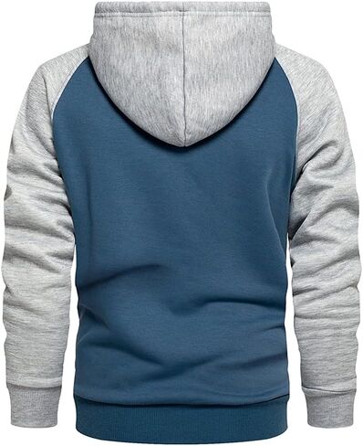 LBL Leading the Better Life Men's Solid Pullover Hoodies Sports Soft Blend Fleece Hooded Sweatshirts with Kangaroo Pocket in Kuwait