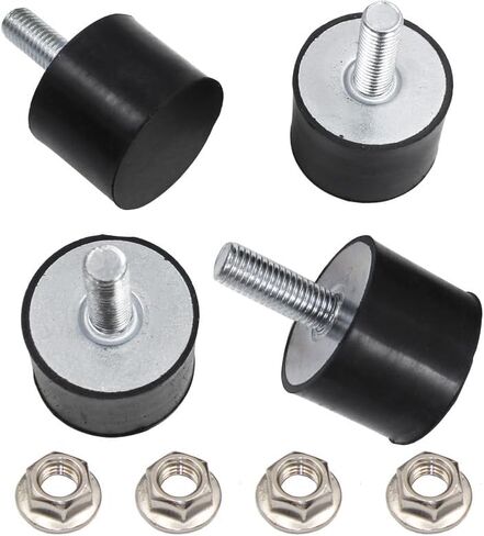 M10 Rubber Vibration Isolator Threaded Stud Shock Absorber Mechanical Vibration Damping Anti Vibration Silent-Blocks for Bobbins Motor Compressors Pump, 4pcs M10x28-40x30mm, 4pcs M10 LockNuts in Saudi Arabia
