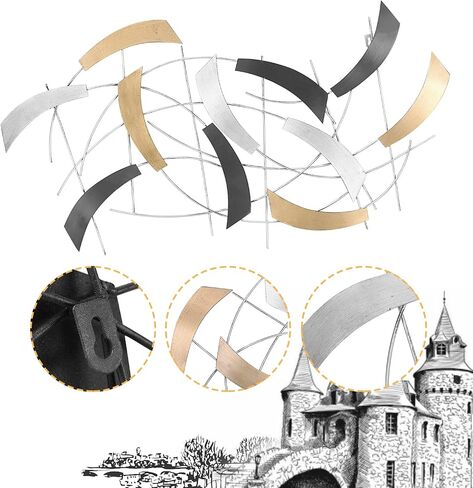 Asense Metal Compass Wall Decor Hanging Wall Art Sculptures Sea Beach Theme Decoration Distressed Design, 27.36 Inch in Saudi Arabia