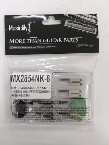 Musiclily Ultra 10.5mm Modern Brass Guitar Offset Bridge Saddles for Fender American Strat Tele Style Electric Guitar, Gold (Set of 6) in Saudi Arabia