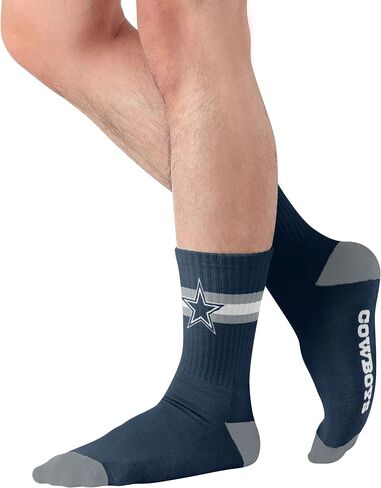 FOCO Dallas Cowboys NFL Mens Team Stripe Crew Socks in Kuwait