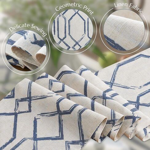 JINCHAN البلاط المغربي طباعة الجدول عداء مزرعة الكتان الجدول العداءين 72 بوصة طويلة طاولة القهوة ديكور لخزانة هندسية تعريشة مطبوعة غرفة الطعام المطبخ 1 لوحة 13x72 بوصة رمادي ناعم على البيج in Kuwait