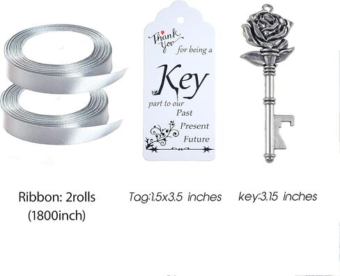 Makhry 50pcs Wedding Favors Key Bottle Openers with Escort Tag Cards and Ribbon Thank You Gifts Tags for Guests Rustic Wedding Decorations (Copper) in Saudi Arabia
