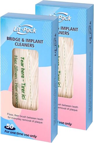 Easy-to-Use Sponge Floss for Cleaning of Implants Bridges with Stiff Plastic Ends and Sponge Floss Oral Hygiene (1) in Saudi Arabia