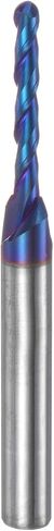uxcell Ball Nose End Mill CNC Router Bit, 1/16" Radius 1/4" Shank Solid Carbide Nano Coated Upcut Spiral 2 Flutes Cutter Milling Tool, 1/8" Dia 2-1/2" Total Length in Saudi Arabia