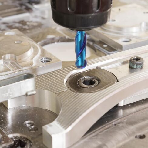 uxcell Ball Nose End Mill CNC Router Bit, 1/16" Radius 1/4" Shank Solid Carbide Nano Coated Upcut Spiral 2 Flutes Cutter Milling Tool, 1/8" Dia 2-1/2" Total Length in Saudi Arabia