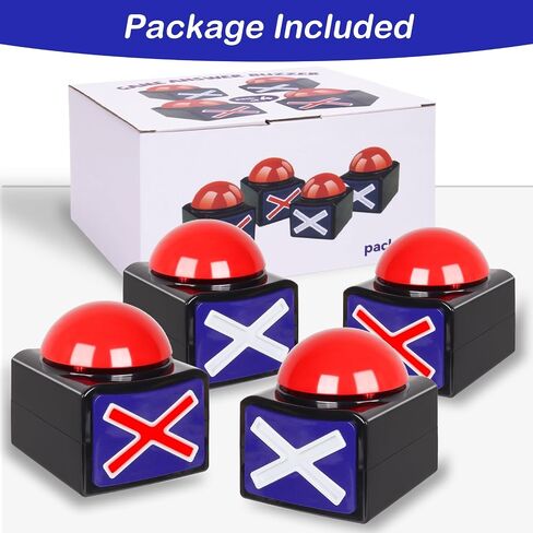 Buzzers for Trivia Games with Lights and Sound 2PCS Game Show Buzzers for Teacher Party Game Must Haves (2 PCS) in Saudi Arabia