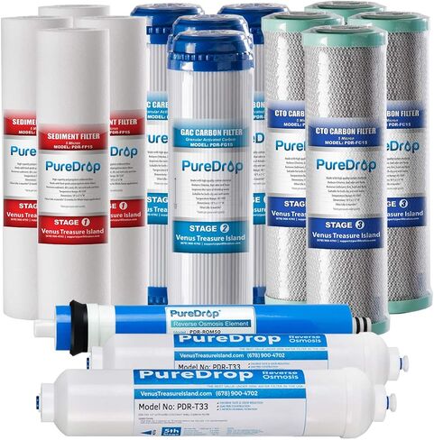 PDR-F5-50 Replacement Water Filter Pack for 50 GPD Reverse Osmosis System, 5 Piece in Saudi Arabia