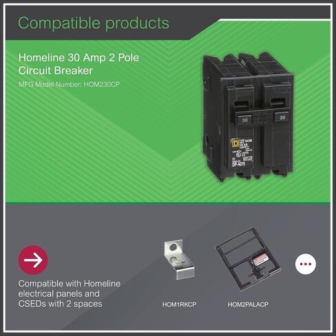 Square D by Schneider Electric Square D - HOM230CP 30-Amp Weatherproof Plug-On Circuit Breaker in Saudi Arabia