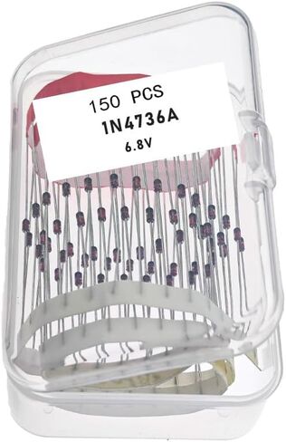 1N4736A، 1N4736a، 6.8 فولت 1N4736A، 6.8 فولت 1N4736a، 1N4736A 6.8 فولت، 1N4736A ديود، صمامات ثنائية محورية 1 وات 6.8 فولت 6.8 فولت (150 قطعة) in Kuwait