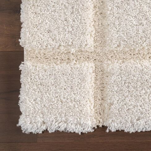 nuLOOM Christabel Checkered High-Low Shag Area Rug, 4x6, Beige in Saudi Arabia