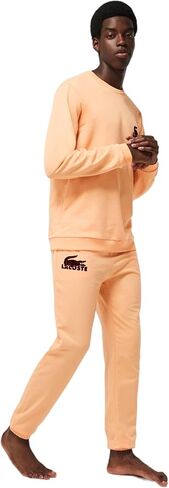 Lacoste Mens Crocodile Print Stretch Cotton Pajama Pants in Saudi Arabia