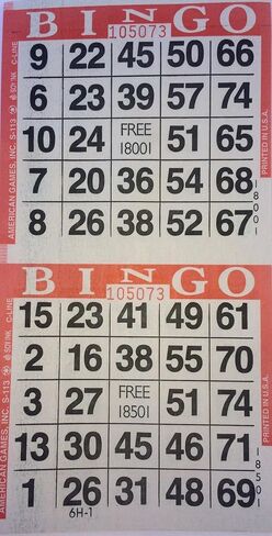3000 Paper Bingo Cards-2 Cards per sheet-1500 Sheets [Choose Color Below] in Saudi Arabia