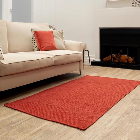 Super Area Rugs Lichfield Handmade Solid Reversible Indoor/Outdoor Braided Rug Charcoal Gray 3' x 5' Rectangle in Saudi Arabia