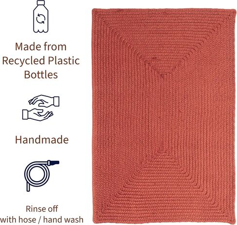 Super Area Rugs Lichfield Handmade Solid Reversible Indoor/Outdoor Braided Rug Charcoal Gray 3' x 5' Rectangle in Saudi Arabia