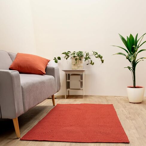 Super Area Rugs Lichfield Handmade Solid Reversible Indoor/Outdoor Braided Rug Charcoal Gray 3' x 5' Rectangle in Saudi Arabia